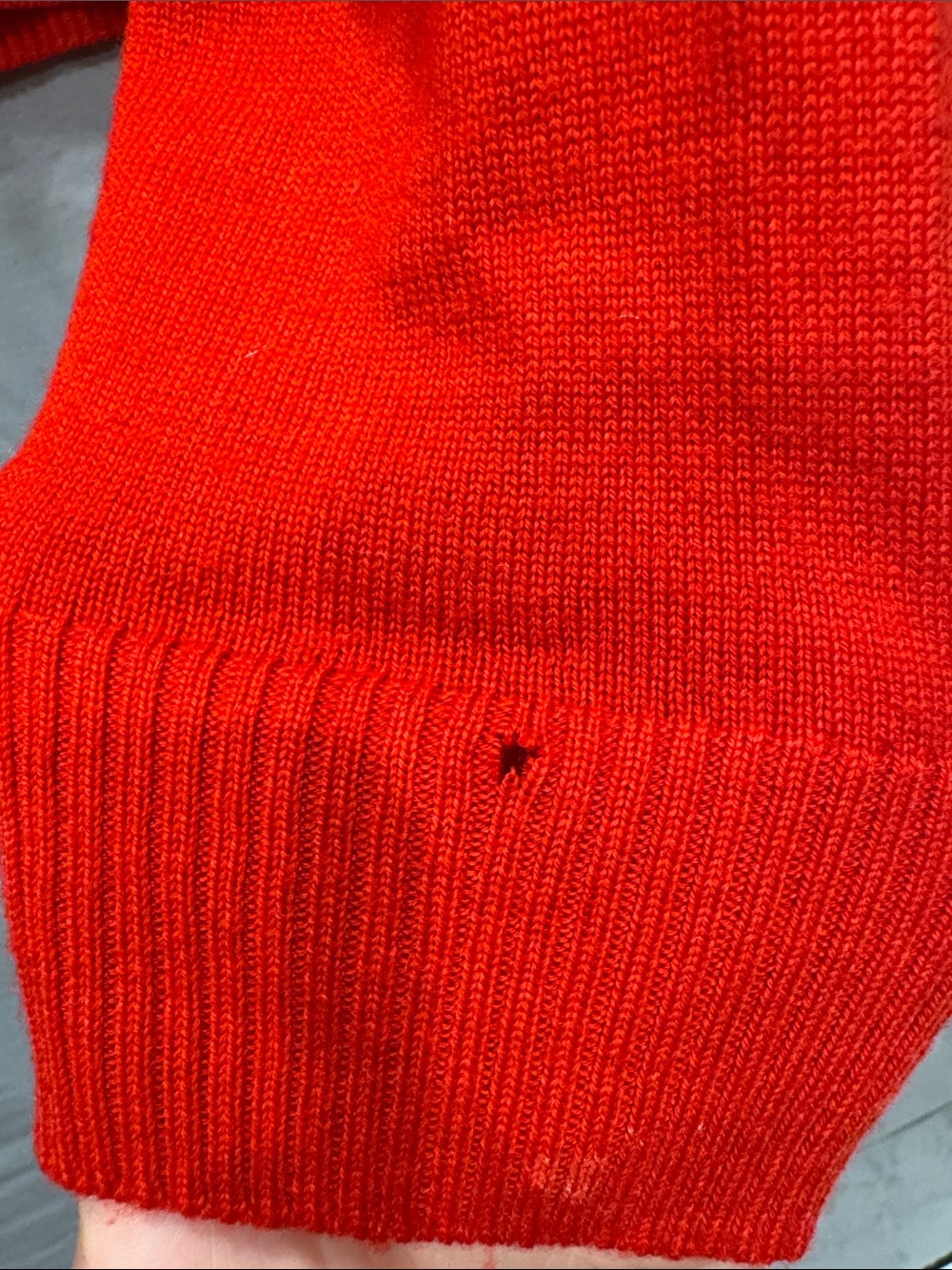 Valentino Red Ruffled V-Neck Sweater - Picture 4 of 4